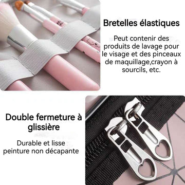 trousse de toilette 180g Courroie de transport double couche visible imperméable  élastique et renforcée trousse de toilette voyage